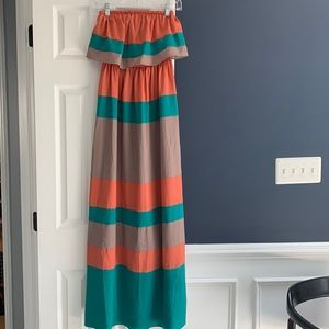 Ark & Co. maxi strapless dress